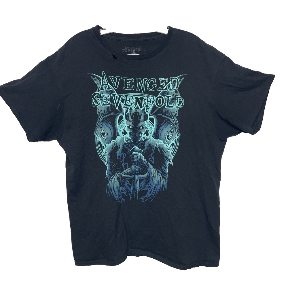 Avenged Sevenfold Hail To The King Tour Mens L T-shirt Distressed